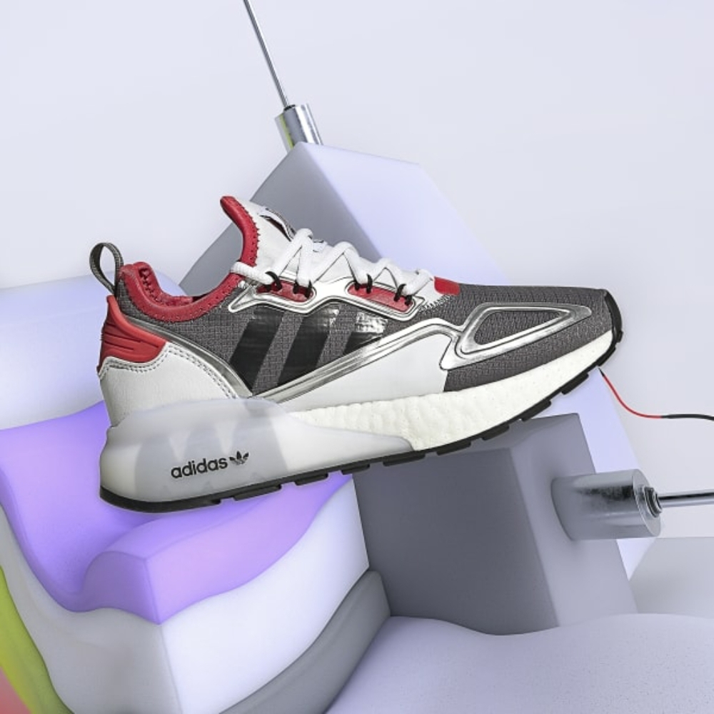 Adidas Originals Big Kids ZX 2K BOOST J Running Sneaker Shoes (Unisex)